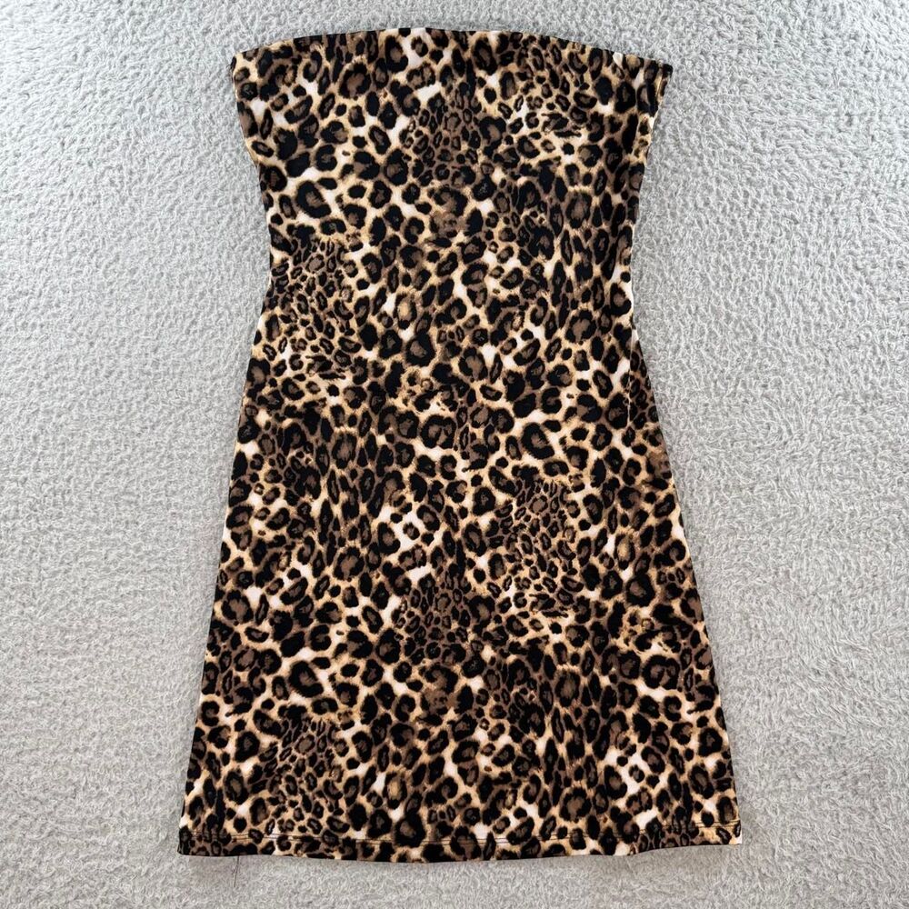 Y2K Lipstick cheetah print bodycon mini dress